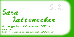 sara kaltenecker business card